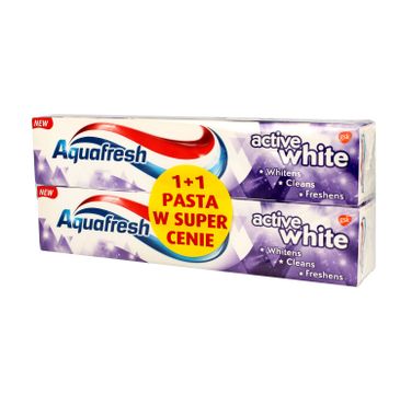 Aquafresh – Pasta do zębów Active White 1+1 (125 ml)