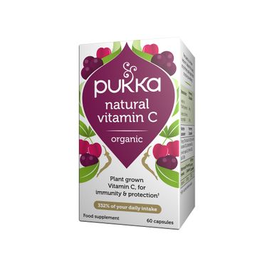 Pukka – Natural Vitamin C suplement diety Owoc Aceroli (60 kaps.)