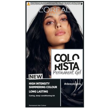 L'Oreal Paris Colorista Premament Gel – farba do włosów  #deepblack (1 szt.)