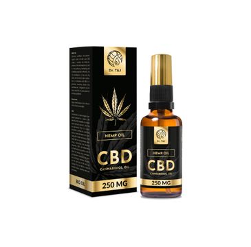 Dr. T&J Hemp Oil naturalny olej konopny BIO + CBD 250 MG (50 ml)