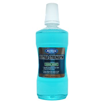 Active Oral Care – Extra Strength Mouthwash extra mocny płyn do płukania jamy ustnej z fluorem Cool Mint (500 ml)