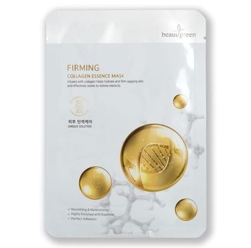 BeauuGreen Firming Collagen Essence Mask – ujędrniająca maseczka do twarzy Kolagen (23 g)