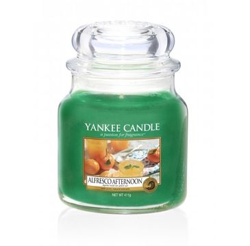Yankee Candle – Świeca zapachowa średni słój Alfresco Afternoon (411 g)