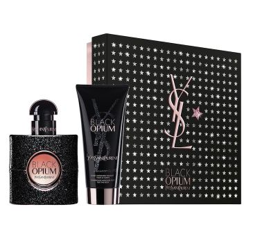 Yves Saint Laurent Black Opium Pour Femme zestaw woda perfumowana spray 30ml + balsam do ciała 50ml