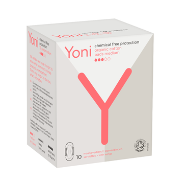 Yoni â€“ Organic Cotton Pads podpaski z baweÅ‚ny organicznej Medium (10 szt.)