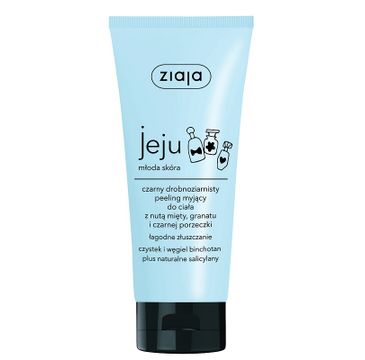Ziaja Jeju – czarny drobnoziarnisty peeling myjący do ciała (200 ml)