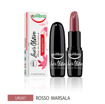 Equilibra Love's Nature Lipstick pomadka do ust 07 Red Marsala (4 ml)