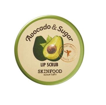 Skinfood – Avocado & Sugar Lip Scrub złuszczająco-odżywczy peeling do ust z awokado i cukrem trzcinowym (14 g)