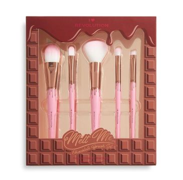 I Heart Revolution Chocolate Brush Set – zestaw pędzli do makijażu Melt Me (1 op.)