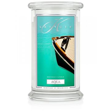 Kringle Candle – świeca zapachowa z dwoma knotami Aqua (623 g)