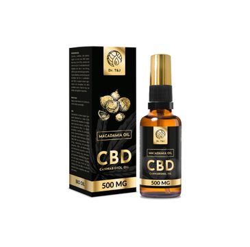 Dr. T&J Makadamia Oil naturalny olej makadamia BIO + CBD 500 MG (50 ml)