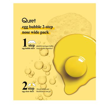 Quret – Egg Bubble 2-Step Nose Wide Pack dwuetapowe paski oczyszczające na nos (2 szt.)