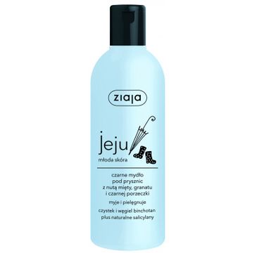 Ziaja – Jeju czarne mydło pod prysznic z nutą mięty granatu i czarnej porzeczki (300 ml)