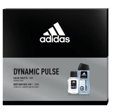 Adidas – zestaw prezentowy Dynamic Pulse – żel pod prysznic 3in1 (250 ml) + woda toaletowa (50 ml)