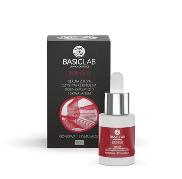 BasicLab Esteticus serum do twarzy na noc Odnowa i Stymulacja (15 ml)