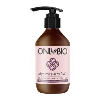 OnlyBio Płyn micelarny 3w1 do demakijażu twarzy oczu i ust (250 ml)