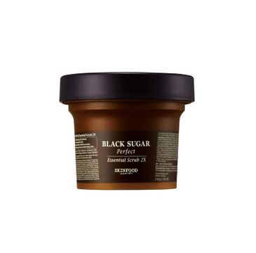 Skinfood Black Sugar – Perfect Essential Scrub 2X peeling do twarzy z nierafinowanym cukrem trzcinowym (210 g)