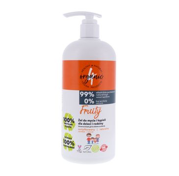 4organic Fruity naturalny żel do mycia i kąpieli dla dzieci i rodziny (1000 ml)