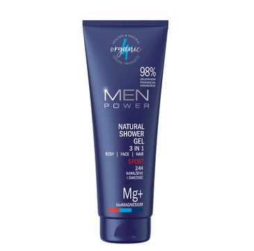 4organic Men Power naturalny żel pod prysznic 3w1 Sport (250 ml)