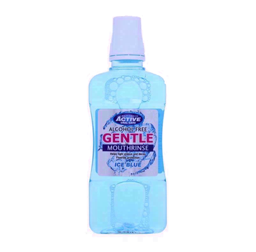 Active Oral Care – Gentle Mouthrinse bezalkoholowy płyn do płukania jamy ustnej z fluorem Ice Blue (500 ml)