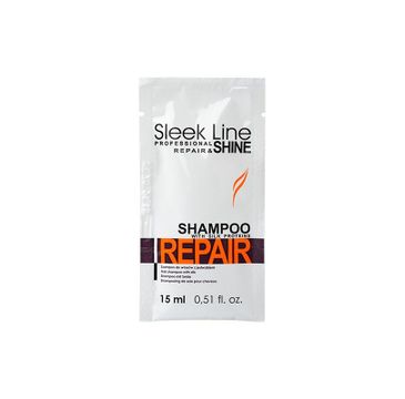 Stapiz Sleek Line Repair Shampoo – szampon z jedwabiem do włosów zniszczonych (15 ml)
