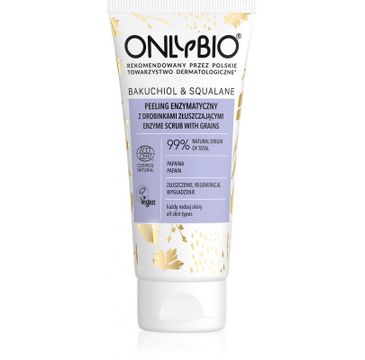 OnlyBio Bakuchiol & Squalane peeling enzymatyczny do twarzy z drobinkami złuszczającymi (75ml)