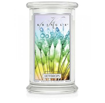 Kringle Candle – świeca zapachowa z dwoma knotami Dewdrops (623 g)