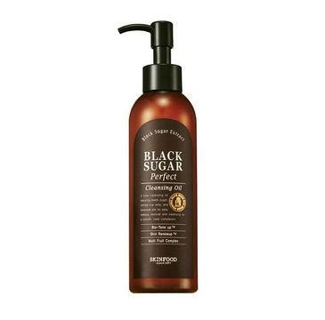 Skinfood Black Sugar – Perfect Cleansing Oil olejek do demakijażu z nierafinowanym cukrem trzcinowym (200 ml)