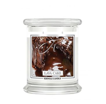 Kringle Candle – Średnia świeca zapachowa z dwoma knotami Lava Cake (411 g)