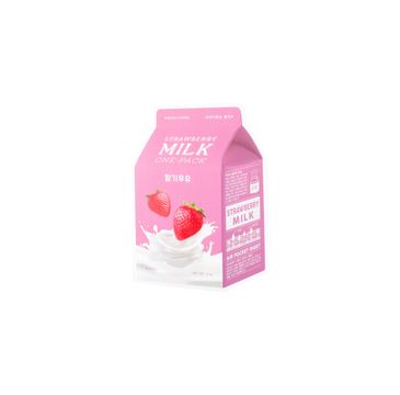 A'Pieu Strawberry Milk One-Pack rozjaśniająca maseczka w płachcie Truskawka  (20 g)