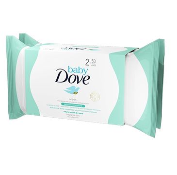 Dove – Baby Sensitive Moisture Wipes nawilżane chusteczki oczyszczające (2 x 50 szt.)
