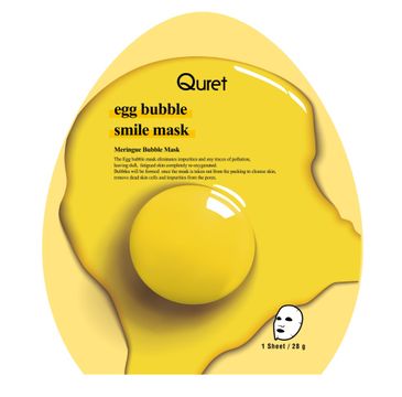 Quret Egg Bubble Smile Mask oczyszczająca maska bąbelkowa w płachcie (28 g)