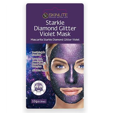 Skinlite Starkle Diamond Glitter Violet Mask – diamentowa maseczka peel-off w płachcie (10 g)