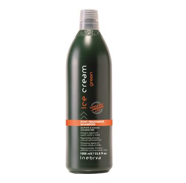 Inebrya Ice Cream Green Post-Treatment szampon do włosów osłabionych i zniszczonych zabiegami (1000 ml)