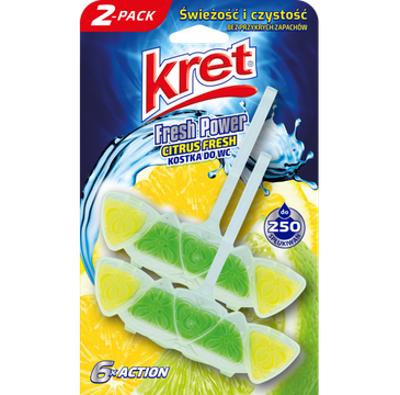 Kret – Fresh Power zawieszka do WC Citrus Fresh (2 x 40 g)