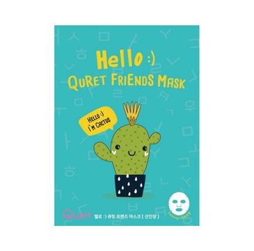 Quret Hello:) Friends Mask maska do twarzy w płachcie Kaktus (25 g)