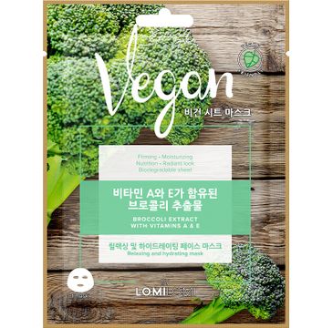 Lomi Lomi Vegan Sheet Mask – wegańska maseczka w płachcie Brokuł (20 ml)