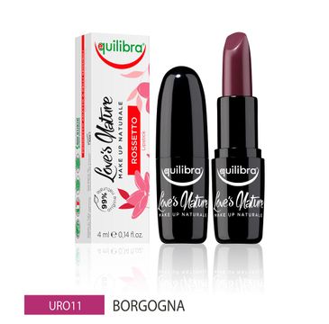 Equilibra Love's Nature Lipstick pomadka do ust 11 Burgundy (4 ml)