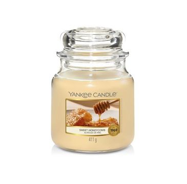Yankee Candle – Świeca zapachowa średni słój Sweet Honeycomb (411 g)