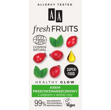 AA Fresh Fruits krem przeciwzmarszczkowy z olejkiem z dzikiej róży (50 ml)