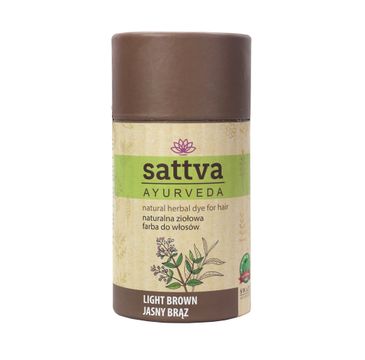 Sattva Natural Herbal Dye for Hair naturalna ziołowa farba do włosów Light Brown 150g