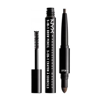 NYX Professional MakeUp 3in1 Brow Pencil wielofunkcyjny produkt do makijażu brwi 07 Espresso (1 szt.)