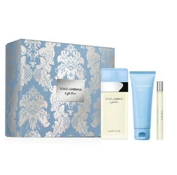 Dolce&Gabbana Light Blue Women zestaw woda toaletowa spray 100ml + krem do ciała 75ml + miniatura wody toaletowej 10ml