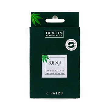 Beauty Formulas – Hemp Beauty Eye Gel Patches żelowe płatki pod oczy z organicznym olejem konopnym (6 par)