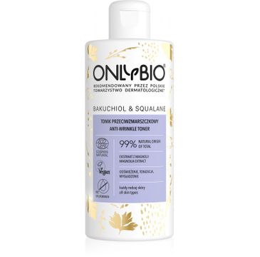 OnlyBio Bakuchiol & Squalane tonik przeciwzmarszczkowy do twarzy (300 ml)