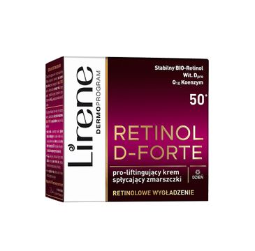 Lirene Retinol D-Forte 50+ liftingujący krem spłycający zmarszczki na dzień (50 ml)