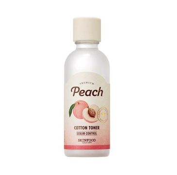 Skinfood Premium Peach Cotton Toner – tonik brzoskwiniowy do twarzy (180 ml)