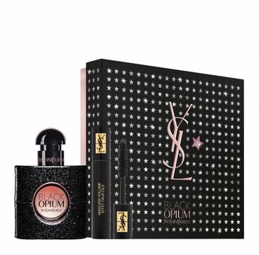 Yves Saint Laurent Black Opium Pour Femme zestaw woda perfumowana spray 30ml + Mascara Volume Effet Faux Cils N1 2 ml