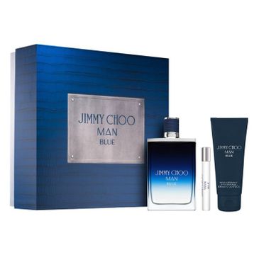 Jimmy Choo – Man Blue zestaw woda toaletowa spray 100ml + miniatura wody toaletowej 7.5ml + balsam po goleniu 100ml (1 szt.)