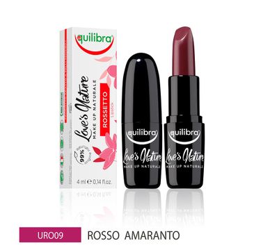 Equilibra Love's Nature Lipstick pomadka do ust 09 Red Amaranth (4 ml)